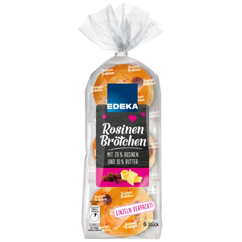 6x EDEKA Rosinenbrötchen 300g