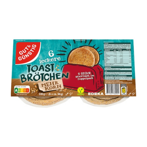 9x G&G Mehrkorn Toastbrötchen 335g