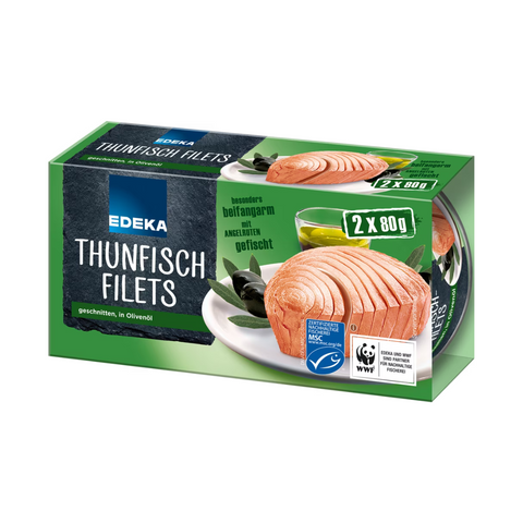 12x EDEKA Thunfisch-Filets in Olivenöl 2x80g