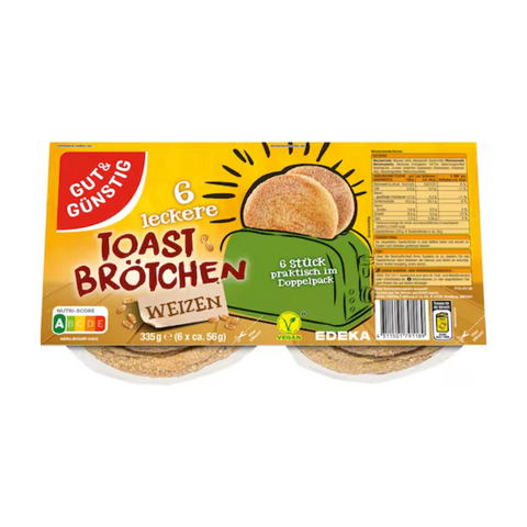 9x G&G Weizen Toastbrötchen 335g