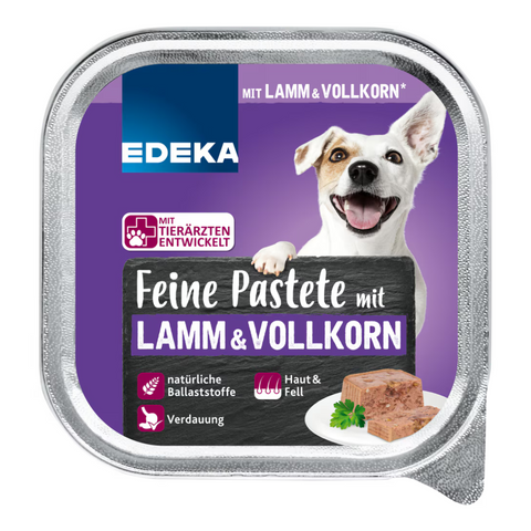 22x EDEKA Dog Feine Bissen Lamm&Vollkorn 150g