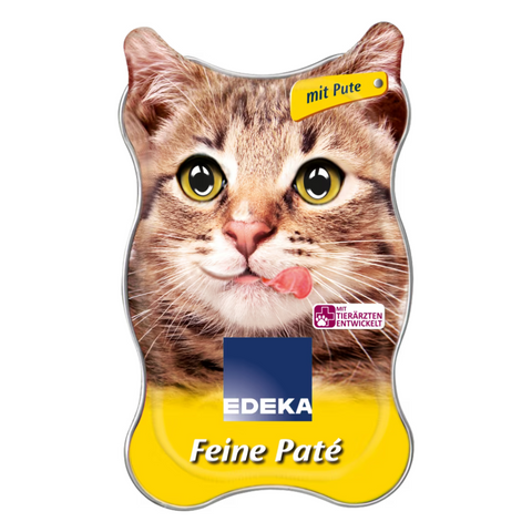 18x EDEKA Cat Feines Paté mit Pute 85g