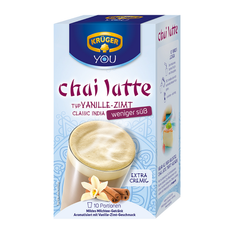 8x Krüg.Chai Latte Vanille Zimt weniger süss 10Ts/250g