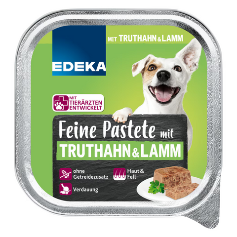 22x EDEKA Dog Feine Bissen Truthahn/Lamm 150g