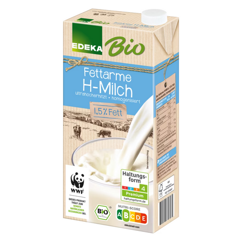 12x EDEKA Bio H-Milch 1,5% 1l