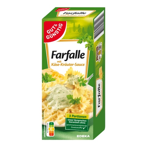 12x G&G Farfalle Käse Kräuter Sauce 266g