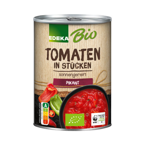 6x EDEKA Bio Tomaten gehackt Pikant 400g