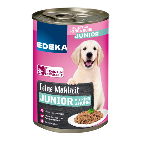 20x EDEKA Dog Feine Mahlzeit Junior Geflügel 400g