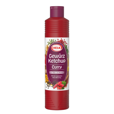 12x Hela Curry Gewürz-Ketchup extra hot 800ml