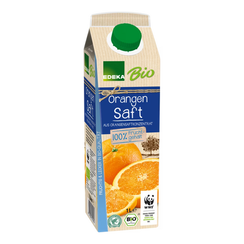 8x EDEKA Bio Orangensaft 1l