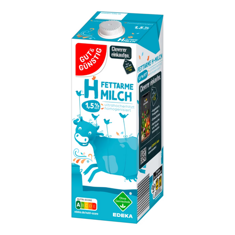 12x G&G H-Milch 1,5% ohne Gentechnik 1l