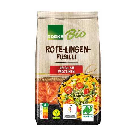 12x EDEKA Bio Fusilli rote Linsen 250g