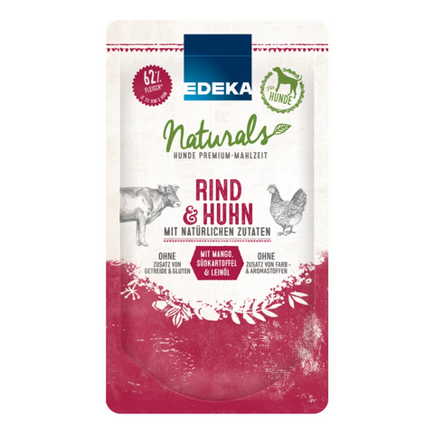 16x EDEKA Naturals Dog Rind+Huhn 125g