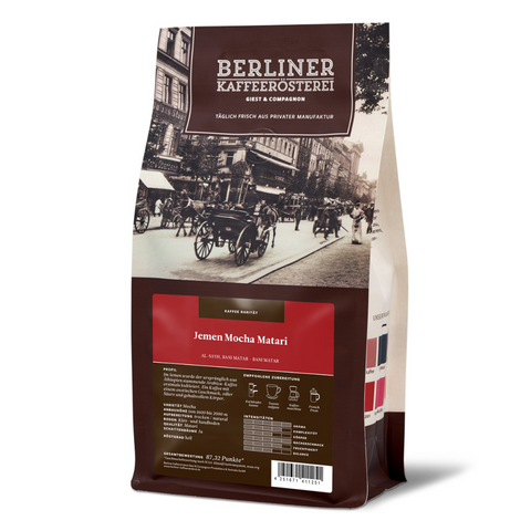 Berliner Kaffee Jemen Mocha Matari ganze Bohne 250g