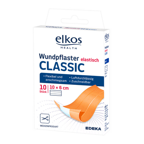 10x Elkos Wundpflaster Elastisch 10er