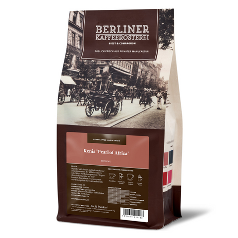 Berliner Kaffee Kenia Pearl of Africa ganze Bohne 250g