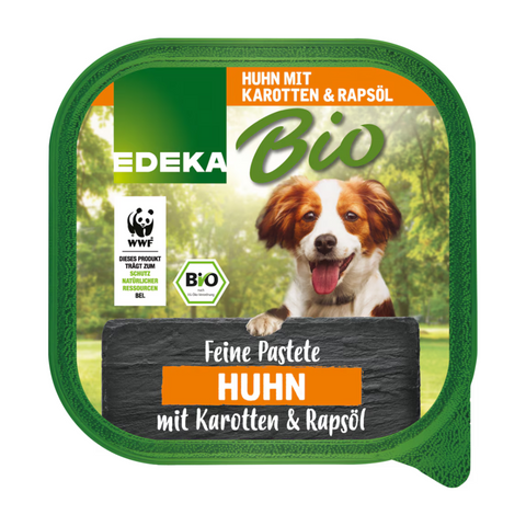 11x EDEKA Bio Dog Huhn mit Karotten&Rapsöl 150g