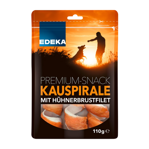 10x EDEKA Premium Snack Kauspirale Hühnerbrust 110g