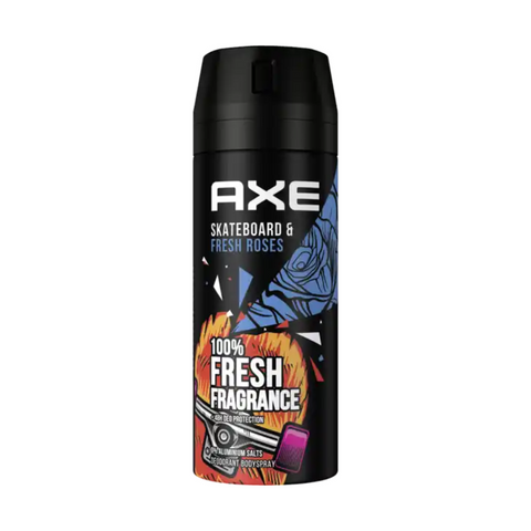 6x Axe Bodyspray Skateboard Fresh Rose 150ml