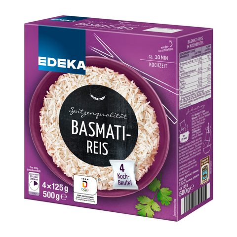 8x EDEKA Basmati Reis Kochbeutel 500g