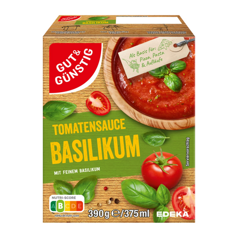 16x G&G Pasta Sauce Basilikum 390g