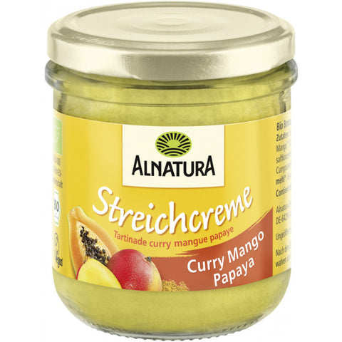 6x Alnatura Bio Streichcreme Curry Mango Papaya 180G