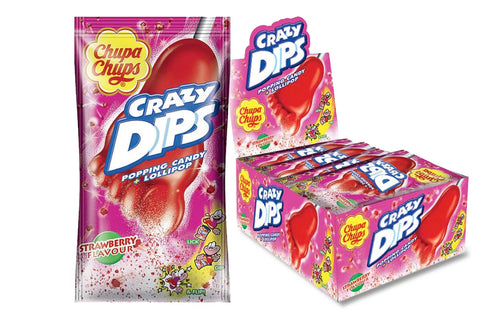 24x Chupa Chups Crazy Dips Erdbeer