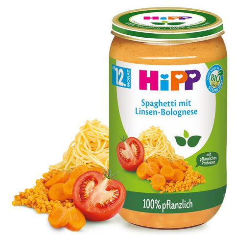 6x HiPP Spaghetti mit Linsen-Bolognese (250g)