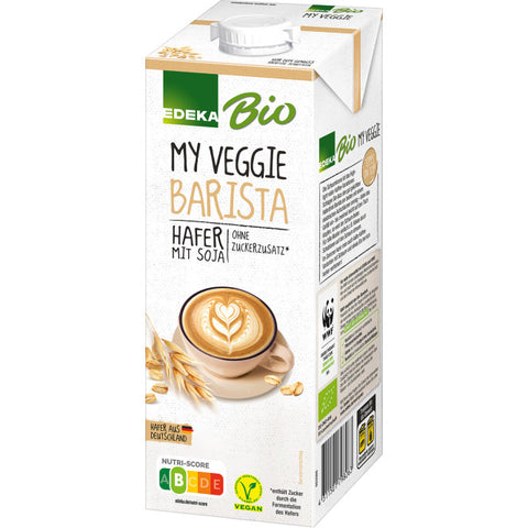 8x Bio EDEKA My Veggie veganer Haferdrink Barista 1l