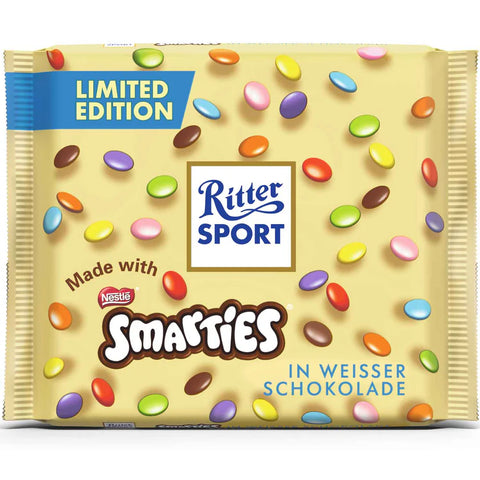 12x Ritter Sport Smarties Weiße Tafel 100g