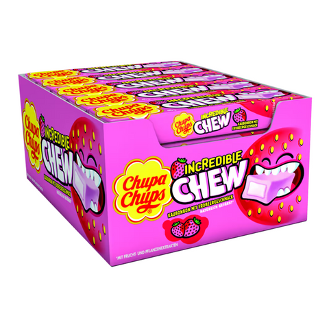 Chupa Chups Incredible Chew Erdbeere 20er